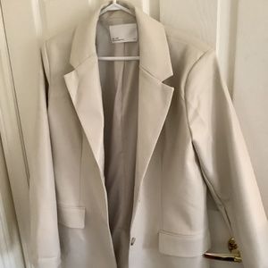 Oak and Fort Cream vegan leather blazer. Perfect condition